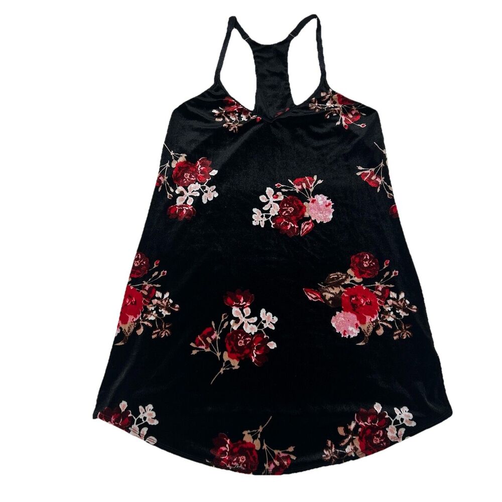 Apt. 9 Velvet Rose Floral Chemise Nighty Intimates Size Large Adjustable Strap